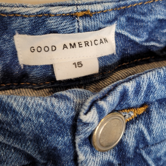Good American Good 90s High Waist Jeans 15 Distressed - Picture 4 of 5